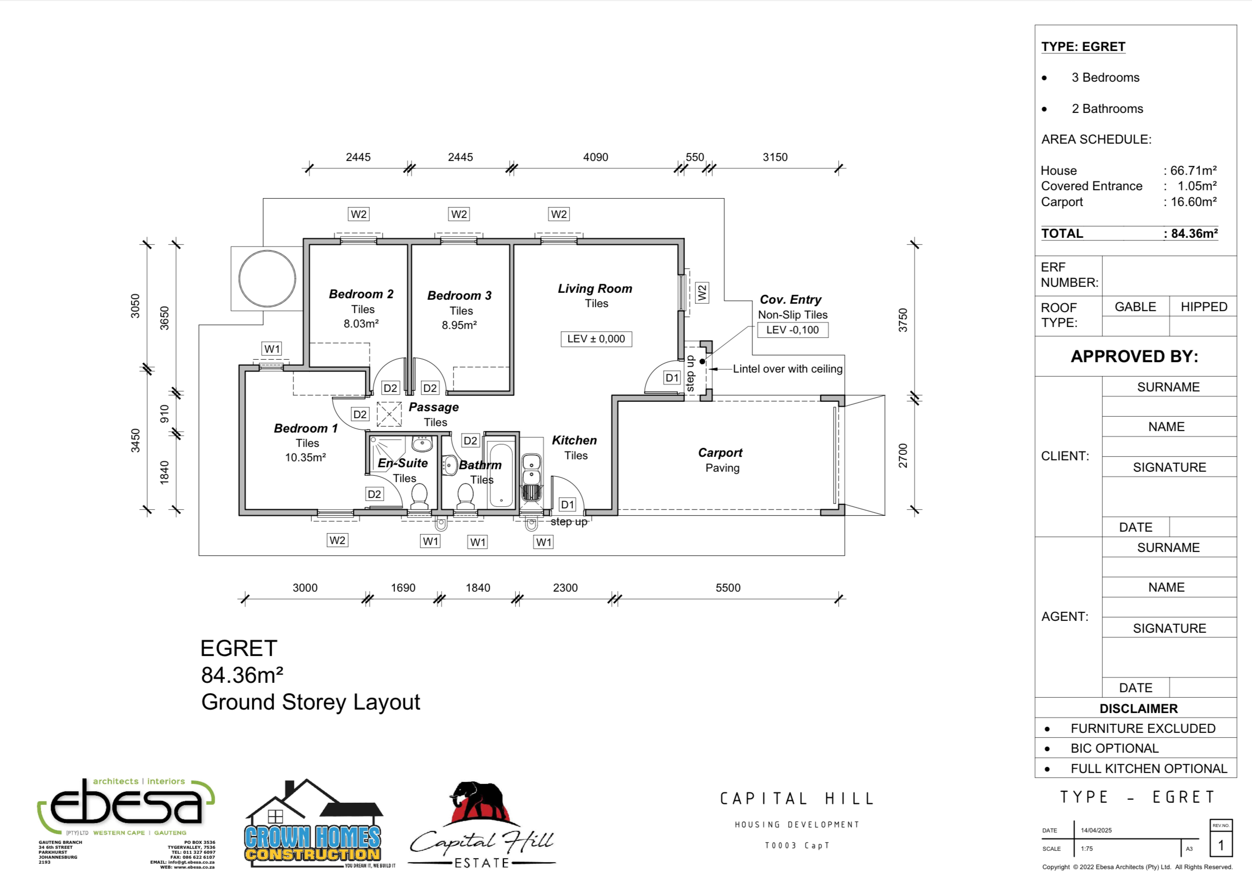 Egret - 86m2 - 3 bedrooms, 2 bathrooms - silver hipped - Image 15